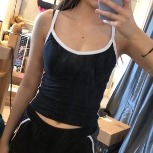 🥀Black and Red Side Striped Tank🥀